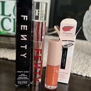 Fenty Beauty Lip Gloss and Lipstick Set in Fenty Glow